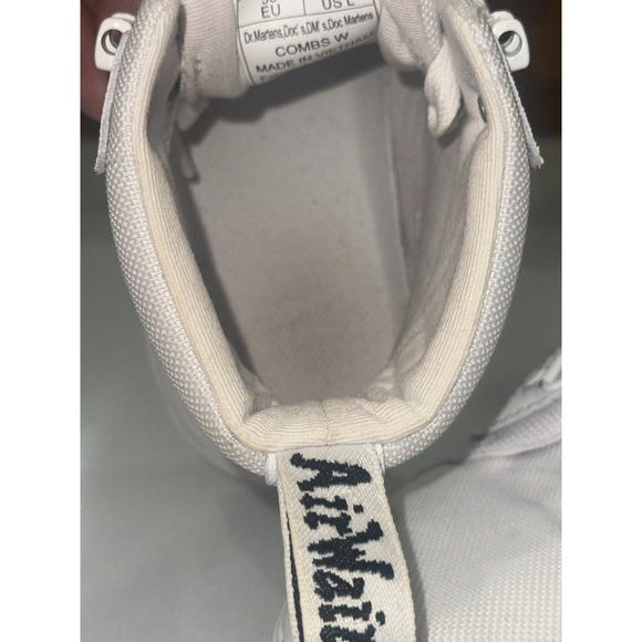 Doc Dr. Martens Combs W Women's Poly White Casual Combat Boots Size 7 AW004 - Picture 13 of 15
